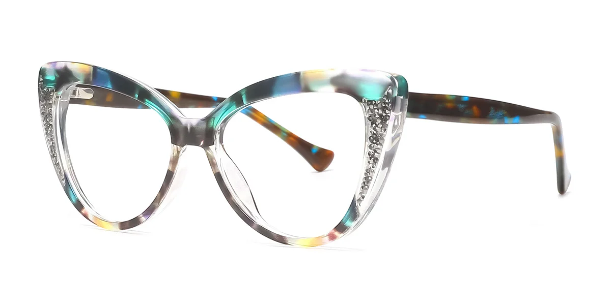 Floral Cateye Gorgeous Spring Hinges Eyeglasses | WhereLight