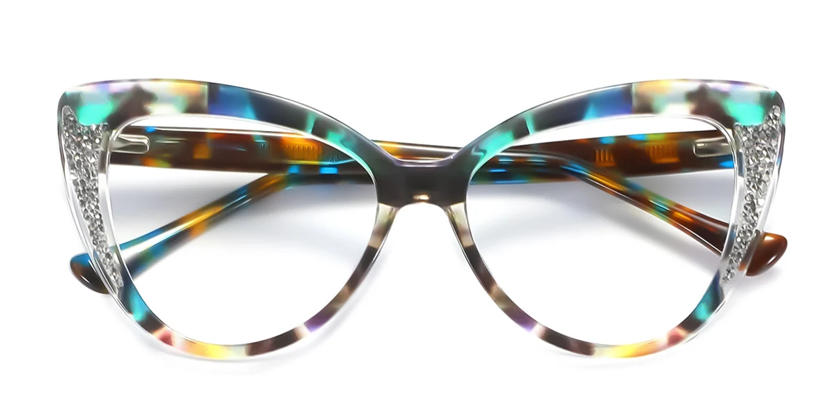 Floral Cateye Gorgeous Spring Hinges Eyeglasses | WhereLight