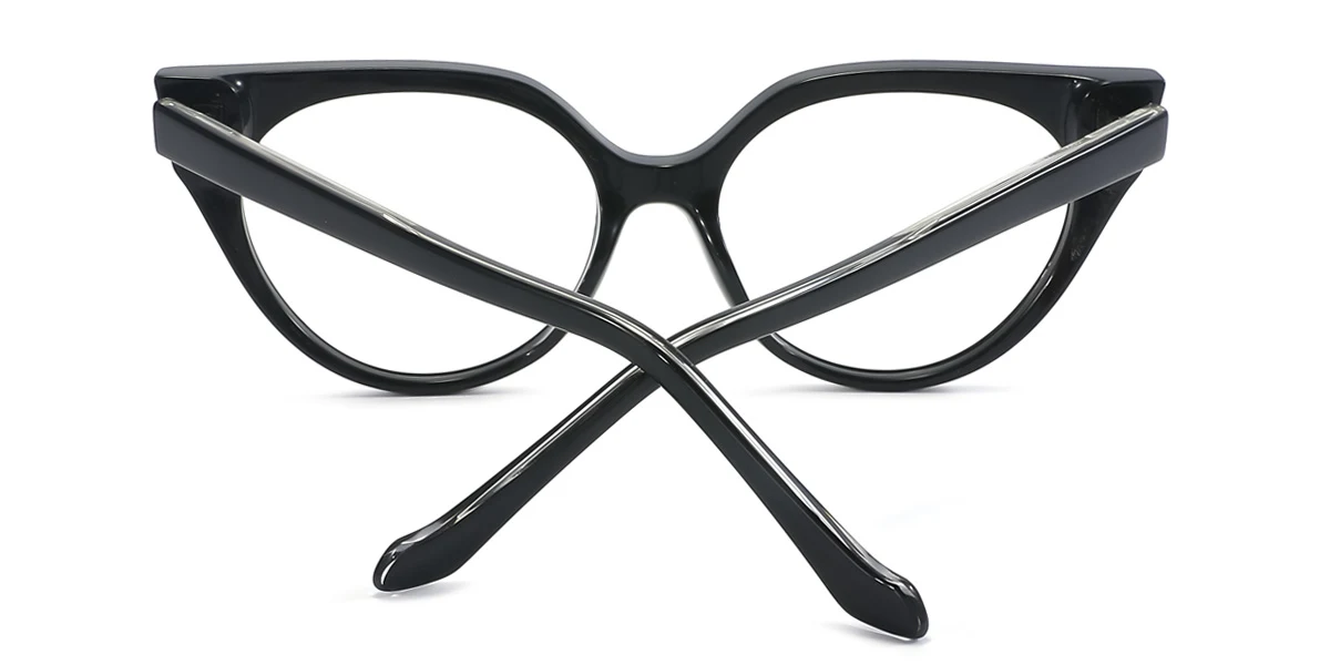 Black Cateye Gorgeous Spring Hinges Eyeglasses | WhereLight