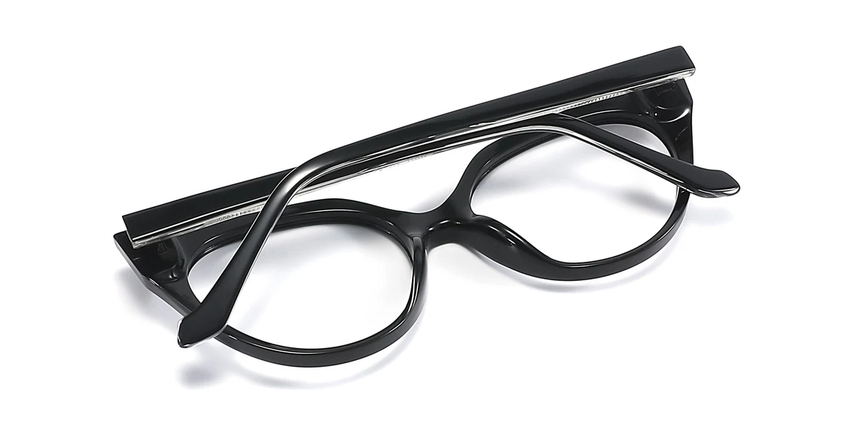 Black Cateye Gorgeous Spring Hinges Eyeglasses | WhereLight