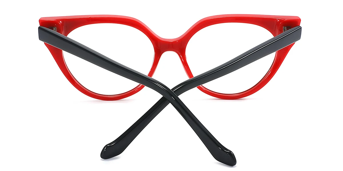 Red Cateye Gorgeous Spring Hinges Eyeglasses | WhereLight