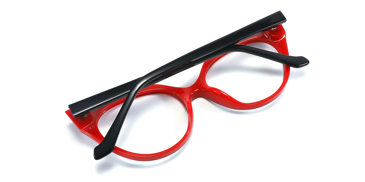 Red Cateye Gorgeous Spring Hinges Eyeglasses | WhereLight