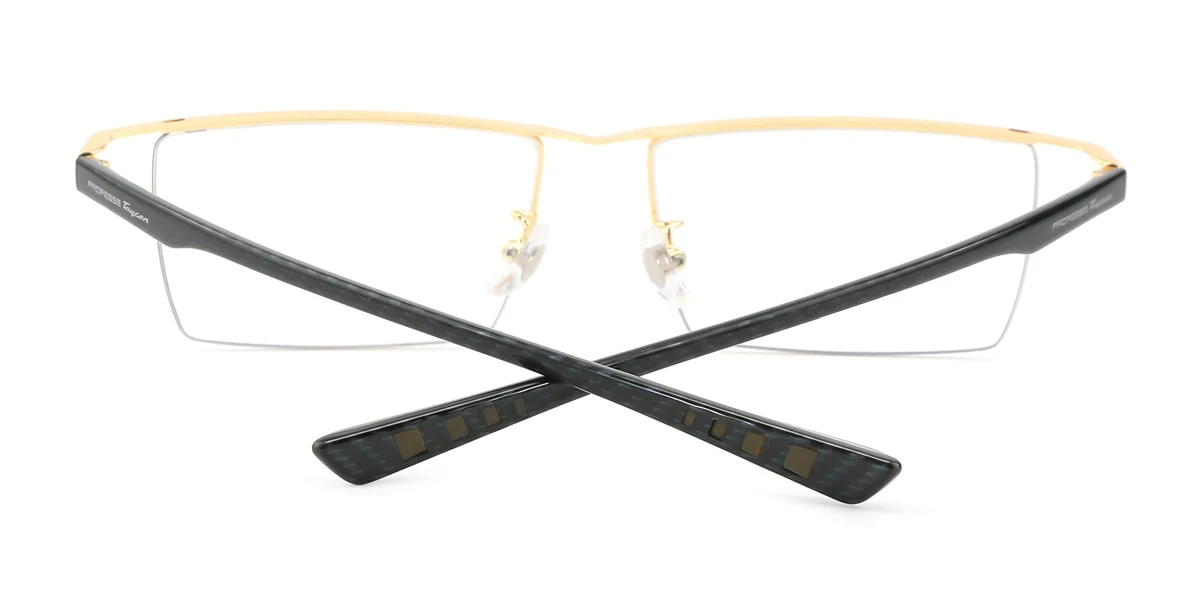 Gold Rectangle Gorgeous Custom Engraving Eyeglasses | WhereLight