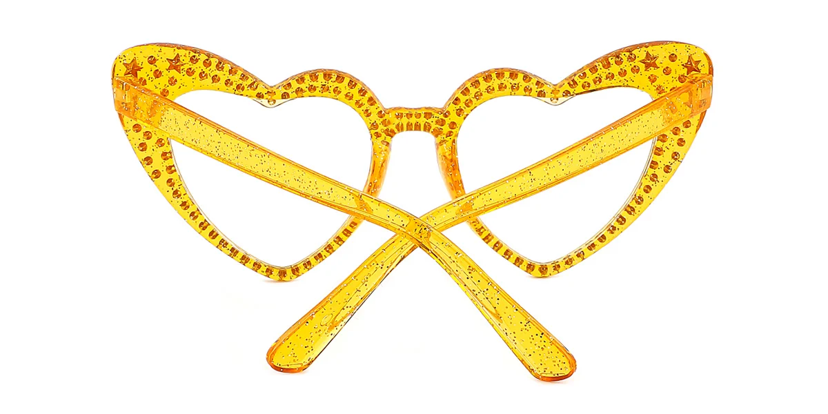 Yellow Heart Unique Gorgeous Custom Engraving Eyeglasses | WhereLight
