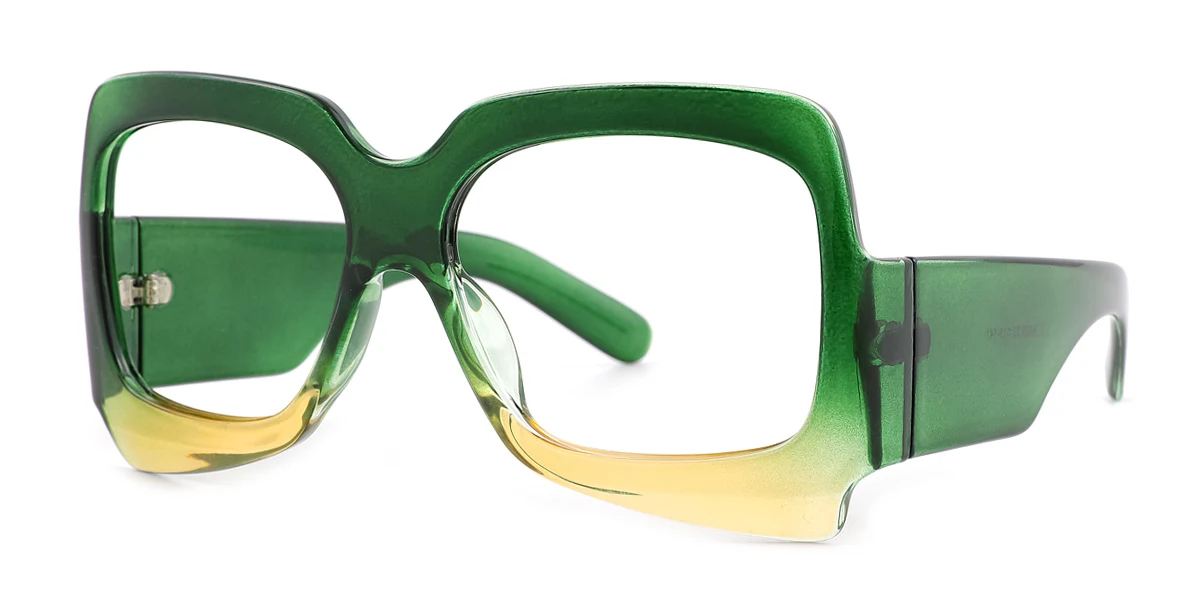 Green Irregular Unique Gorgeous  Eyeglasses | WhereLight