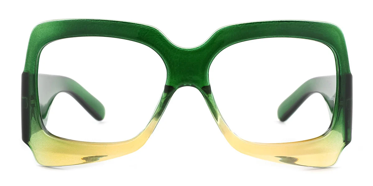 Green Irregular Unique Gorgeous  Eyeglasses | WhereLight