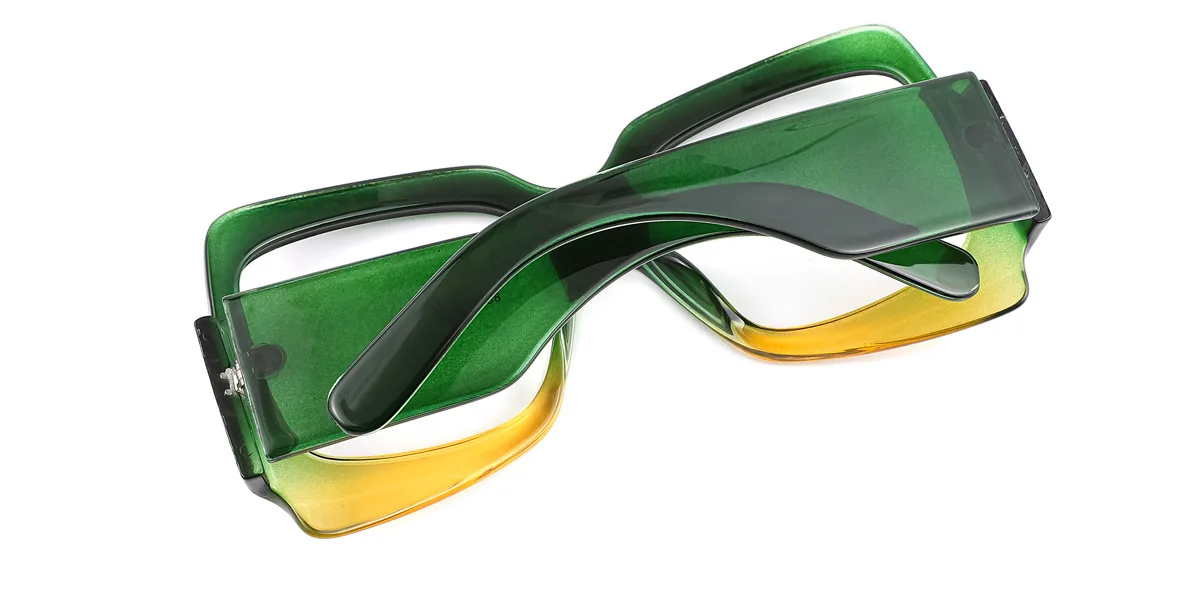 Green Irregular Unique Gorgeous  Eyeglasses | WhereLight