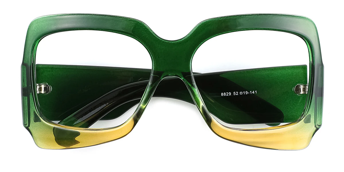 Green Irregular Unique Gorgeous  Eyeglasses | WhereLight