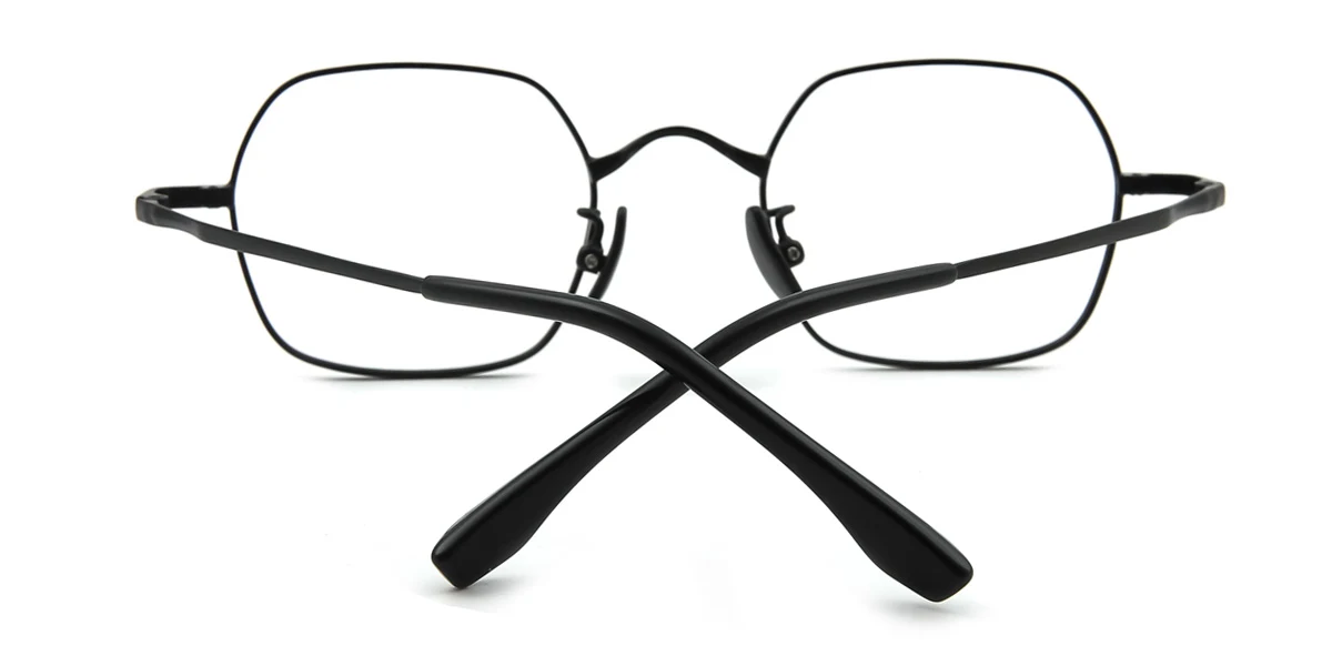 Black Geometric Classic Gorgeous Super Light Eyeglasses | WhereLight