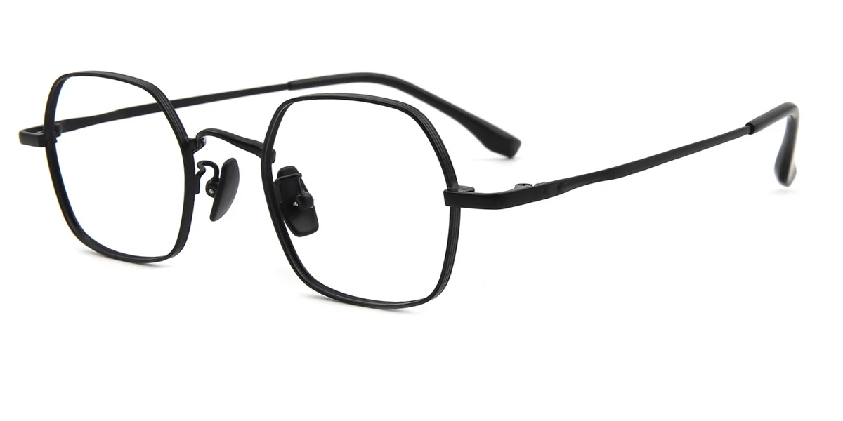 Black Geometric Classic Gorgeous Super Light Eyeglasses | WhereLight