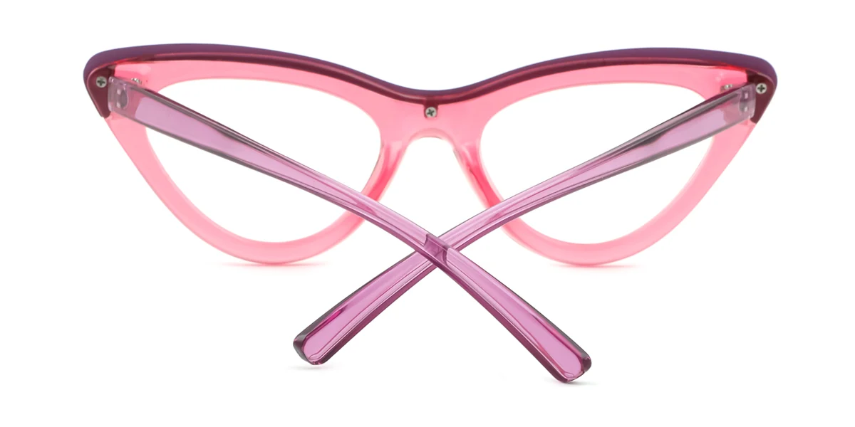 Pink Cateye Retro Unique Gorgeous Custom Engraving Eyeglasses | WhereLight