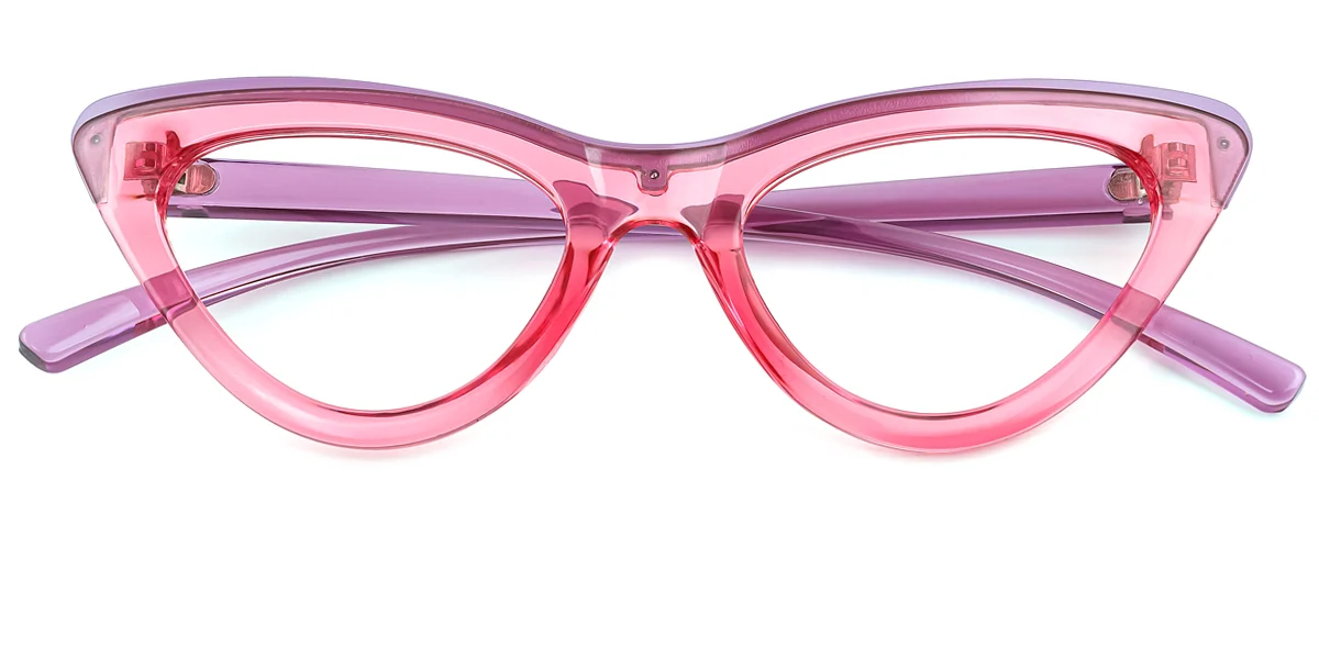 Pink Cateye Retro Unique Gorgeous Custom Engraving Eyeglasses | WhereLight