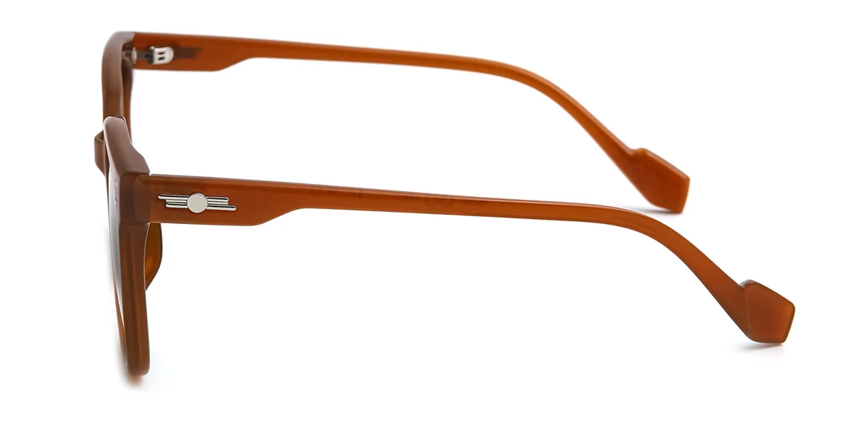 Brown Rectangle Gorgeous Custom Engraving Sunglasses | WhereLight