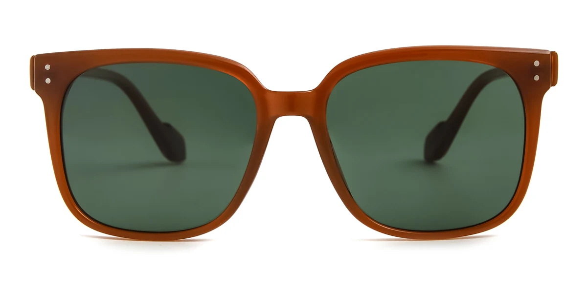 Brown Rectangle Gorgeous Custom Engraving Sunglasses | WhereLight