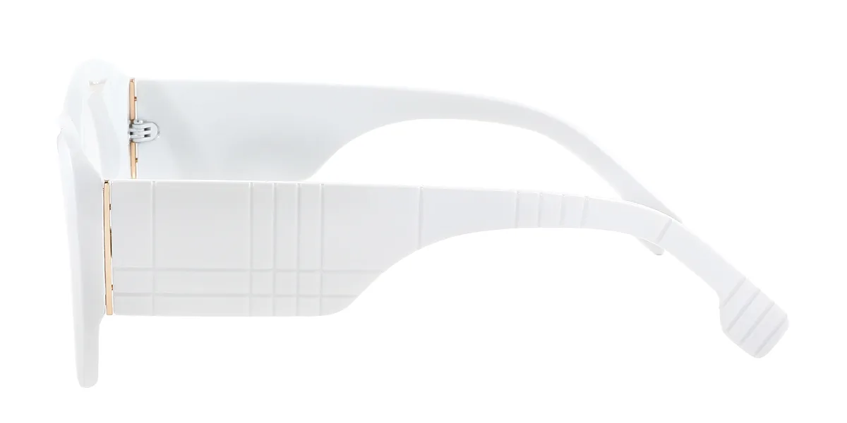White Oval Simple Classic Retro Custom Engraving Eyeglasses | WhereLight