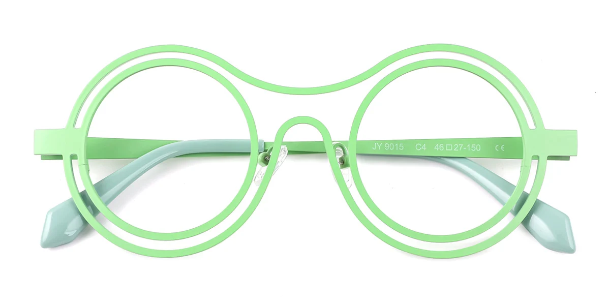 Green Round Unique Gorgeous  Eyeglasses | WhereLight
