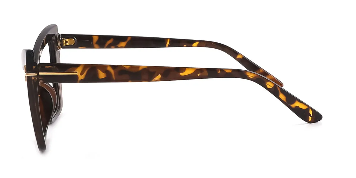 Tortoiseshell Cateye Unique Custom Engraving Petit Fit Eyeglasses | WhereLight