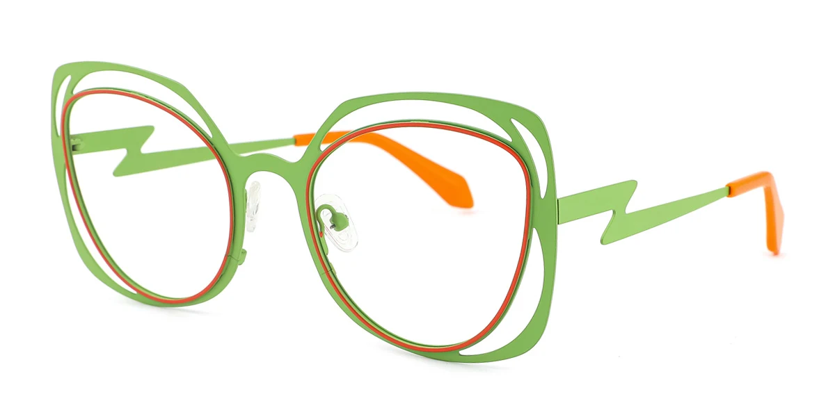 Green Cateye Unique Gorgeous  Eyeglasses | WhereLight