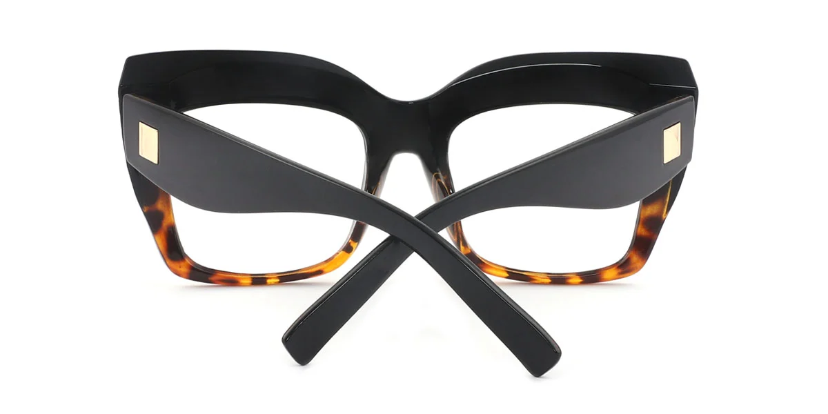 Tortoiseshell Geometric Unique Custom Engraving Eyeglasses | WhereLight