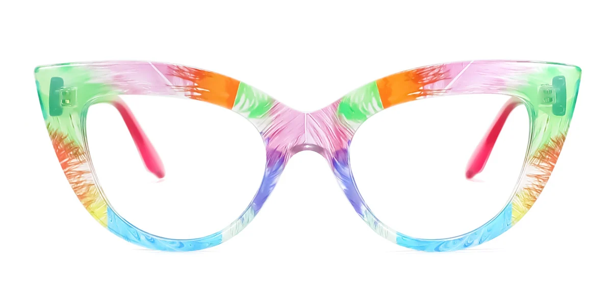 Multicolor Cateye Gorgeous Custom Engraving Eyeglasses | WhereLight