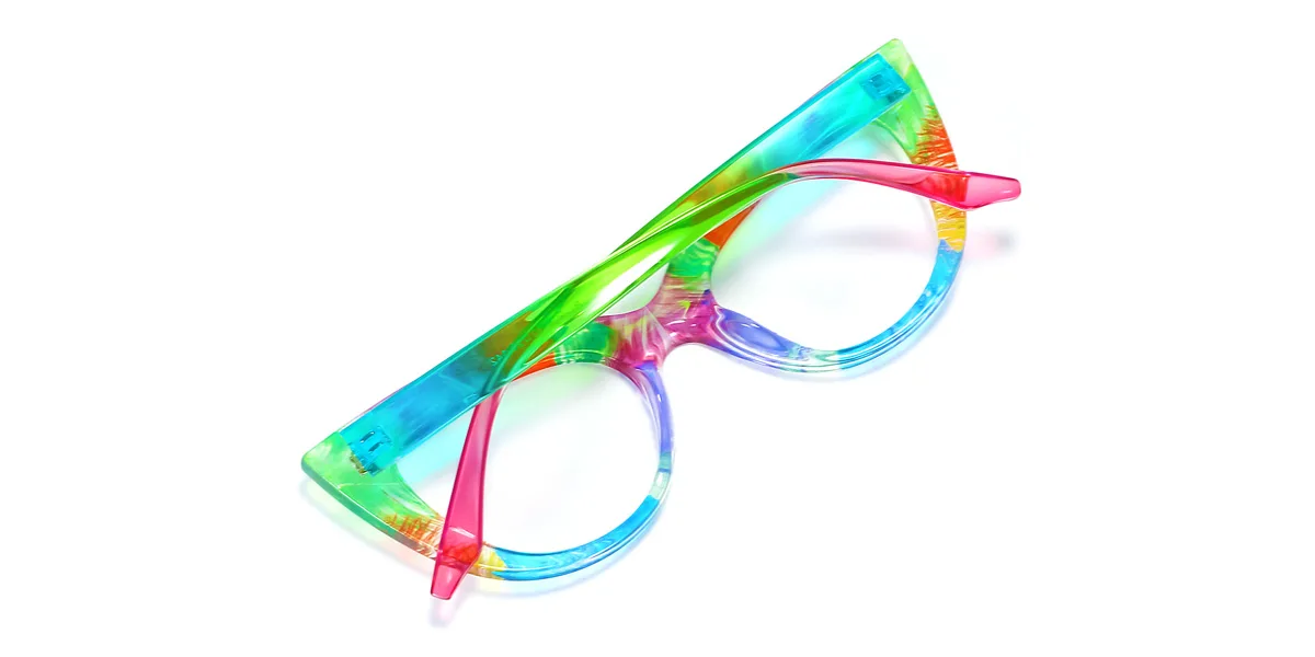 Multicolor Cateye Gorgeous Custom Engraving Eyeglasses | WhereLight