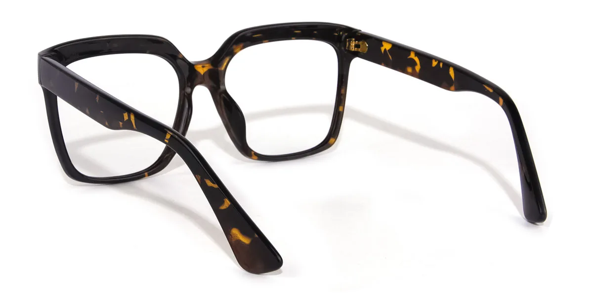 Tortoiseshell Geometric Unique Custom Engraving Eyeglasses | WhereLight