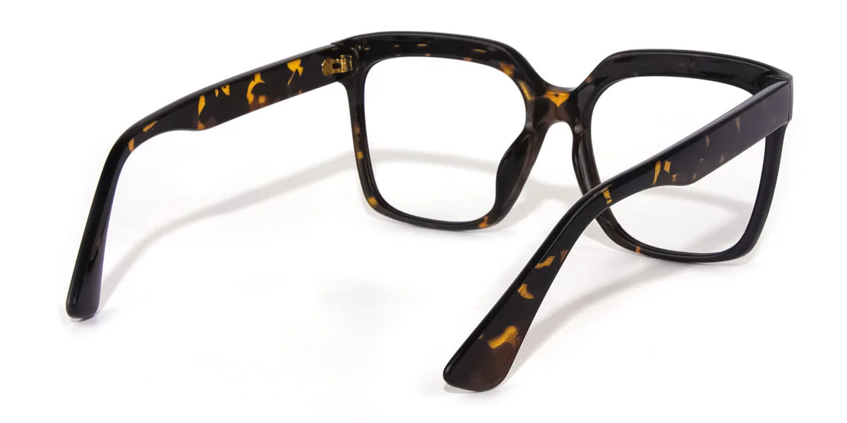 Tortoiseshell Geometric Unique Custom Engraving Eyeglasses | WhereLight