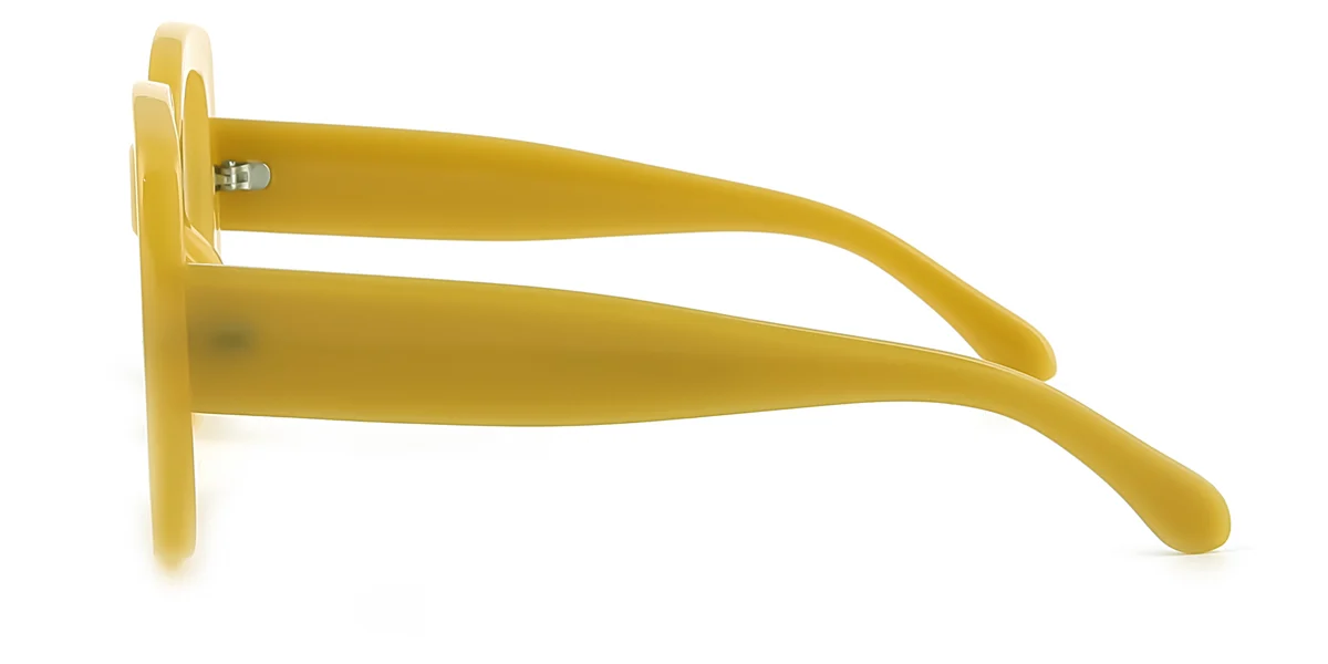 Yellow Geometric Classic Custom Engraving Eyeglasses | WhereLight
