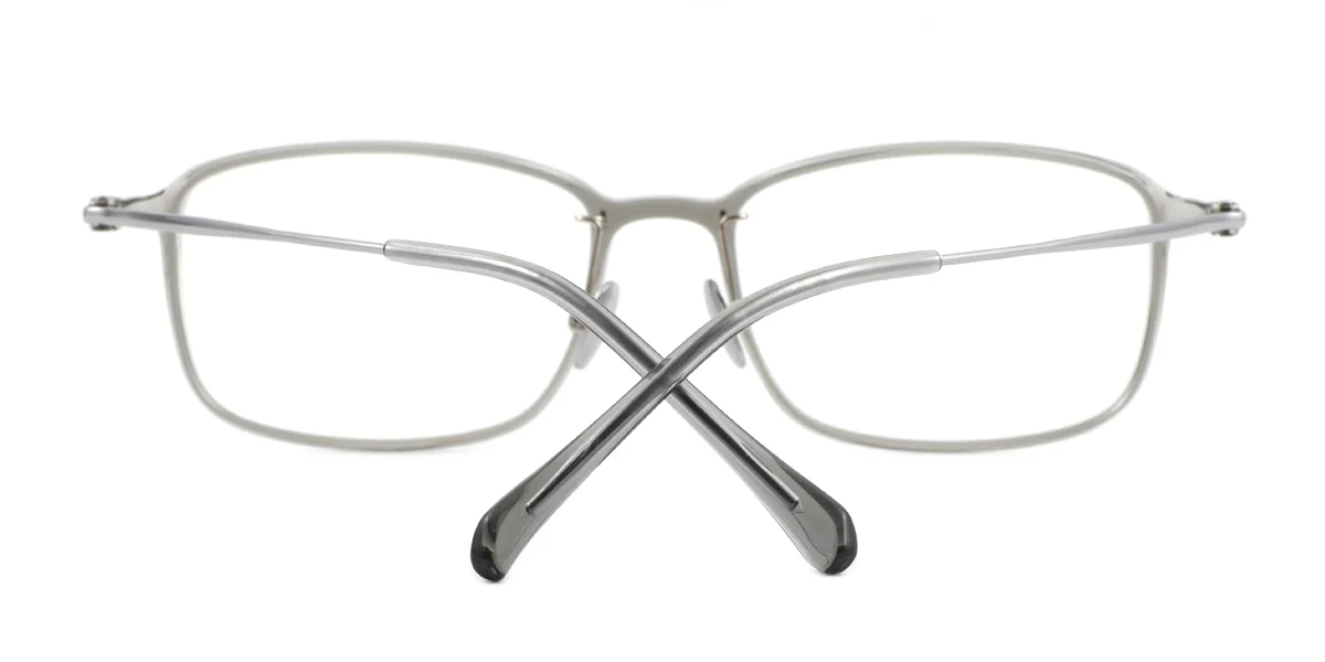 Grey Rectangle Simple Classic Super Light Eyeglasses | WhereLight