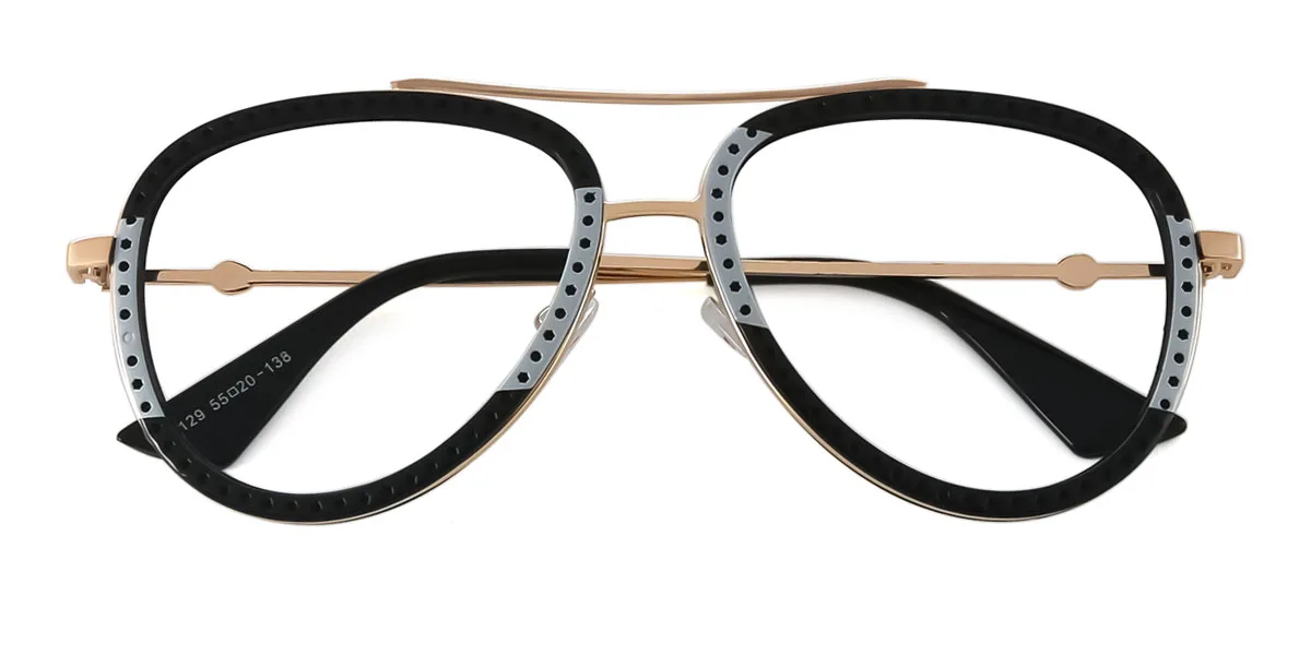 White Aviator Classic  Eyeglasses | WhereLight