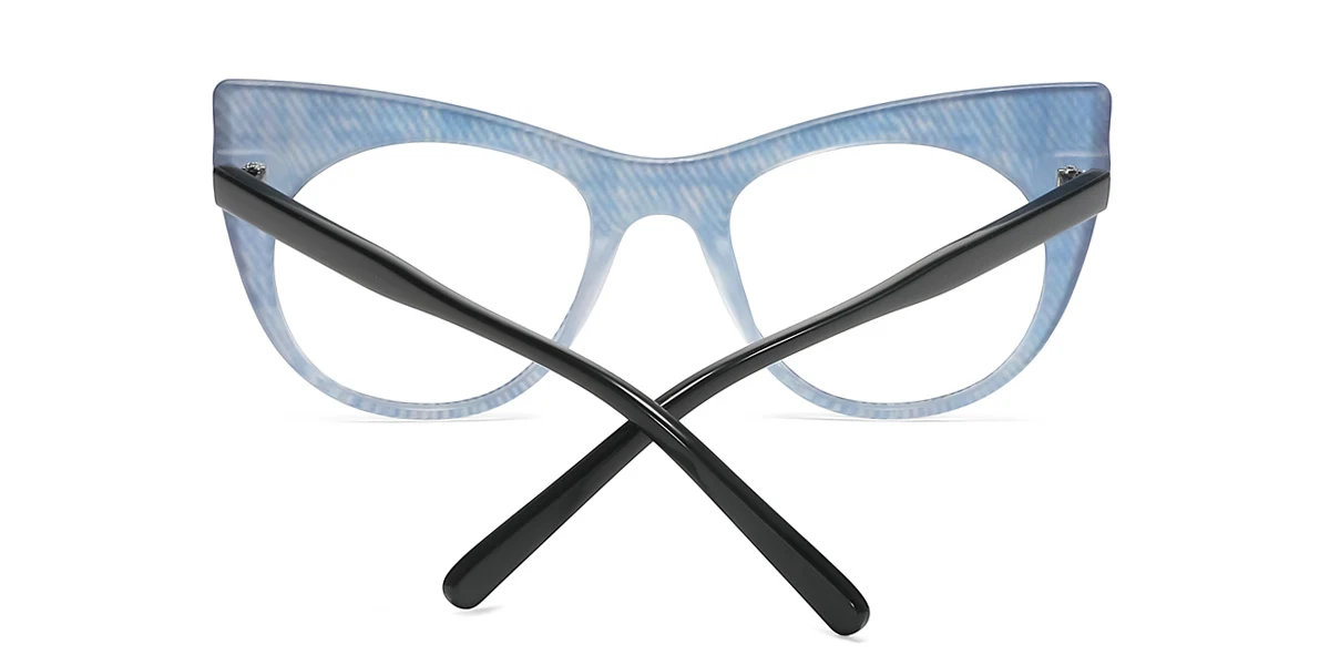 Blue Cateye Unique  Eyeglasses | WhereLight