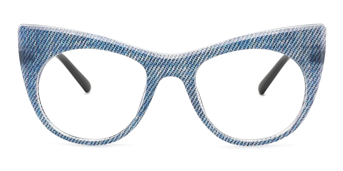 Blue Cateye Unique  Eyeglasses | WhereLight