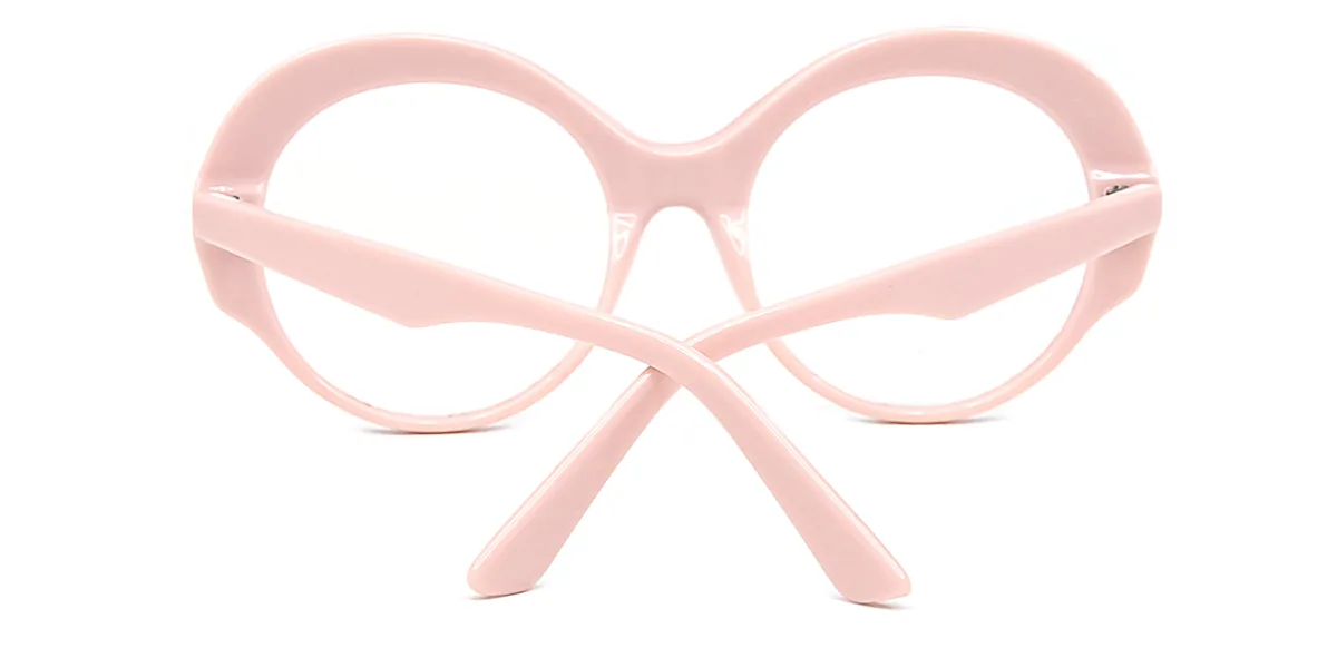 Pink Round Oval Classic Unique Gorgeous Custom Engraving Eyeglasses | WhereLight