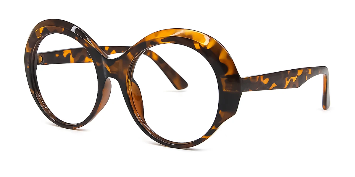 Tortoiseshell Round Oval Classic Unique Gorgeous Custom Engraving Eyeglasses | WhereLight
