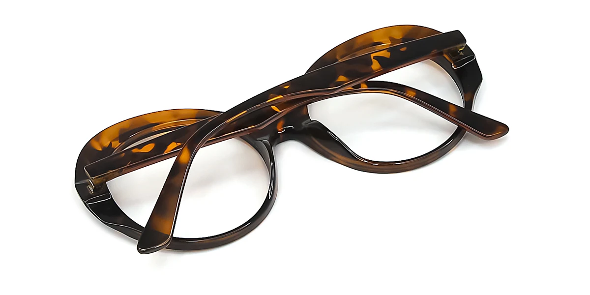 Tortoiseshell Round Oval Classic Unique Gorgeous Custom Engraving Eyeglasses | WhereLight
