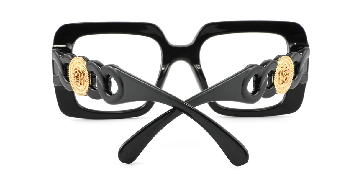 Black Rectangle Gorgeous  Eyeglasses | WhereLight