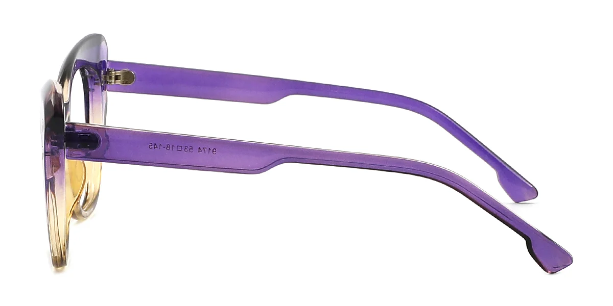 Purple Butterfly Simple Retro Custom Engraving Eyeglasses | WhereLight