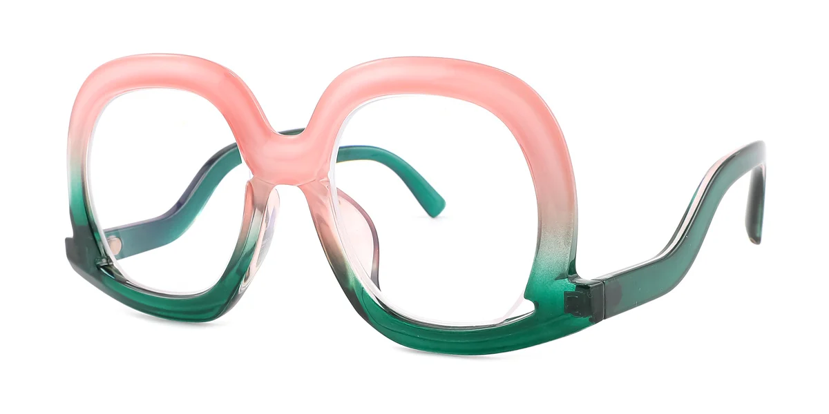 Pink Irregular Unique Gorgeous Custom Engraving Eyeglasses | WhereLight