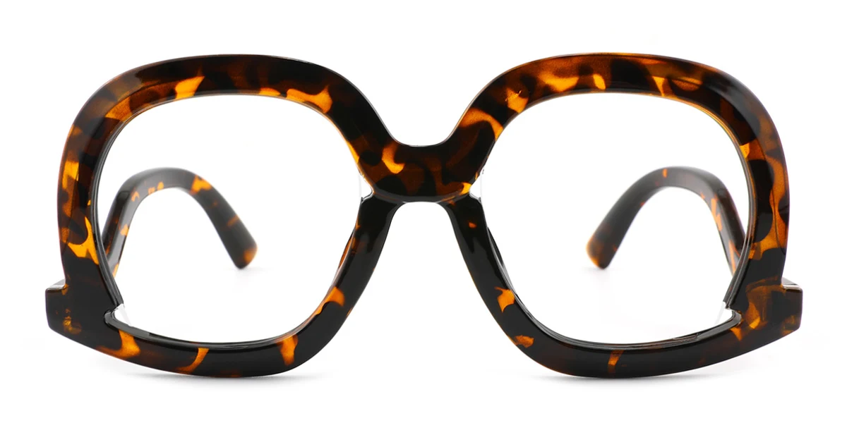 Tortoiseshell Irregular Unique Gorgeous Custom Engraving Eyeglasses | WhereLight