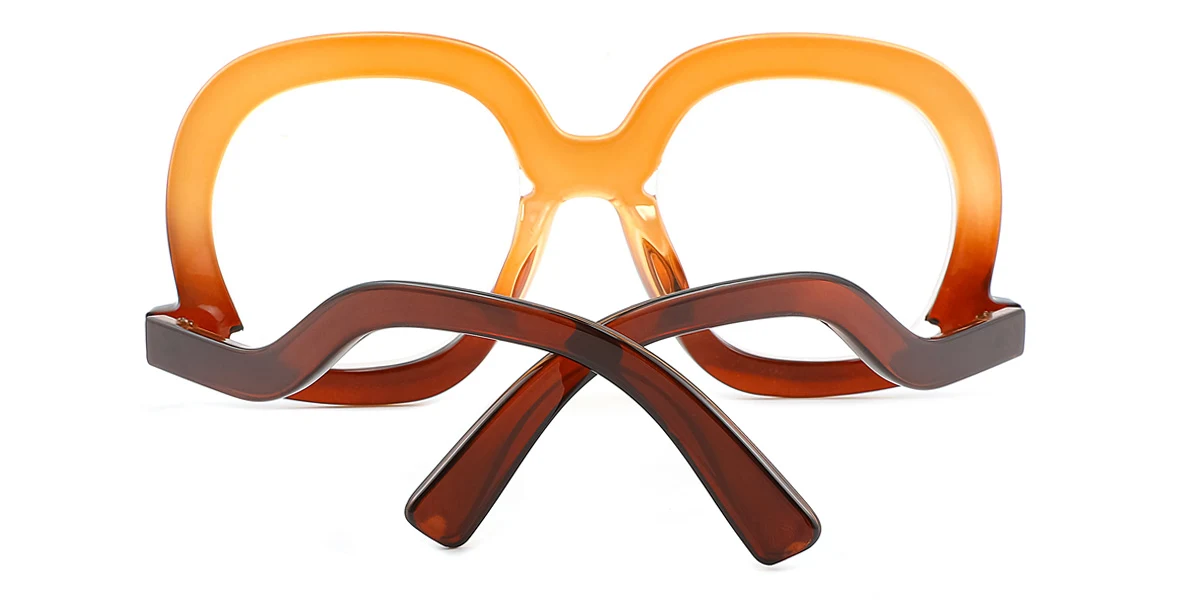Yellow Irregular Unique Gorgeous Custom Engraving Eyeglasses | WhereLight