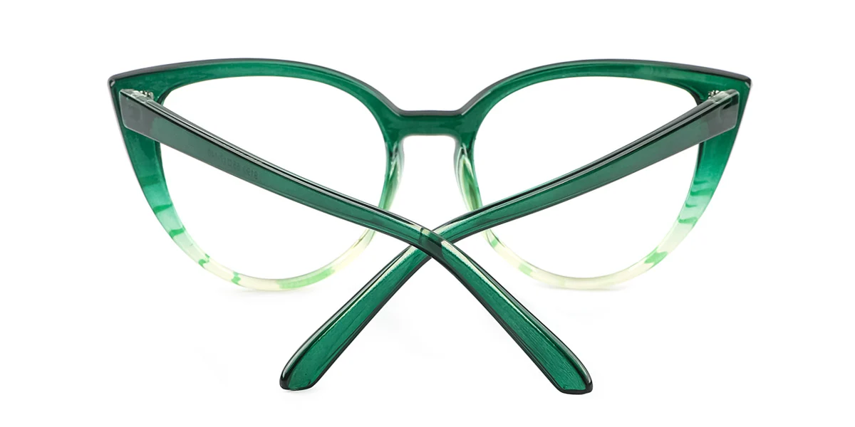 Green Cateye Gorgeous Custom Engraving Eyeglasses | WhereLight