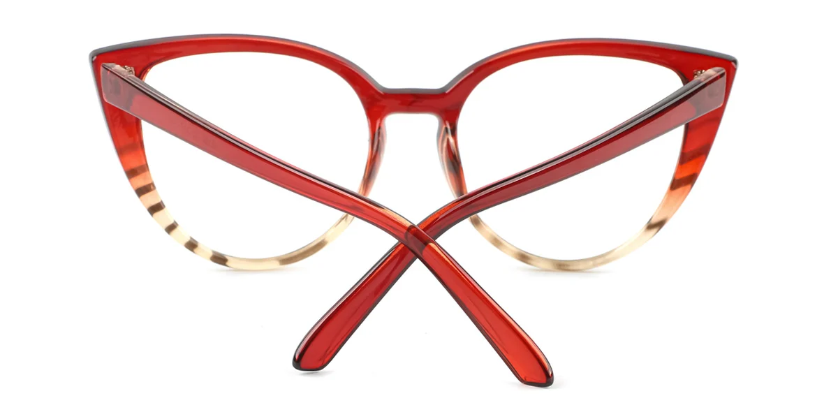 Red Cateye Gorgeous Custom Engraving Eyeglasses | WhereLight