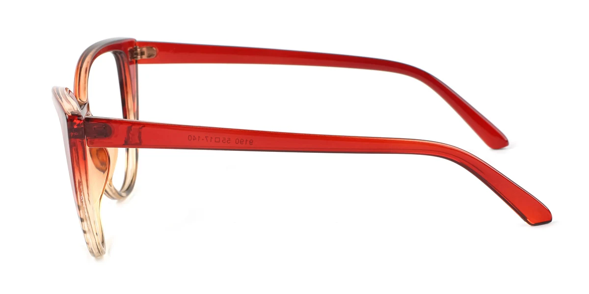 Red Cateye Gorgeous Custom Engraving Eyeglasses | WhereLight
