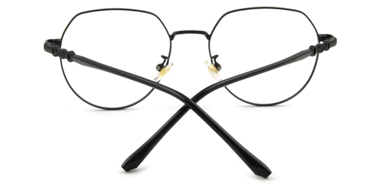 Black Oval Irregular Simple Classic Retro Super Light Eyeglasses | WhereLight