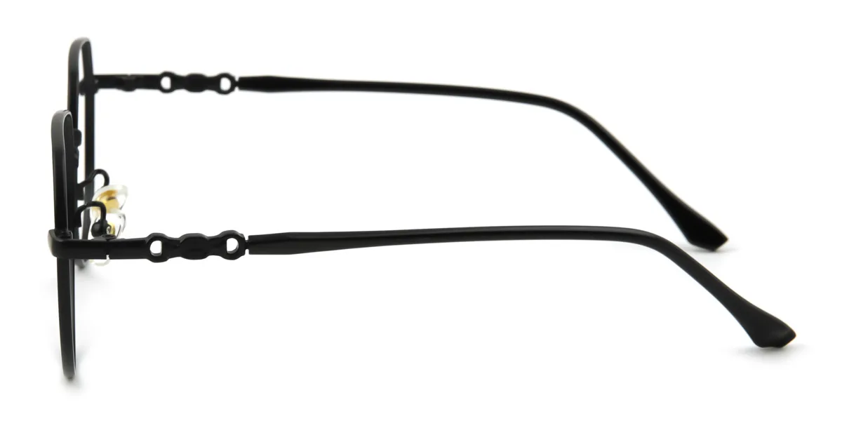 Black Oval Irregular Simple Classic Retro Super Light Eyeglasses | WhereLight