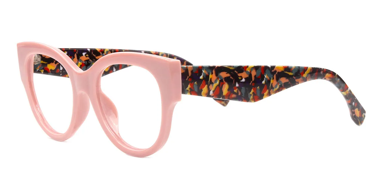 Pink Oval Classic Custom Engraving Eyeglasses | WhereLight
