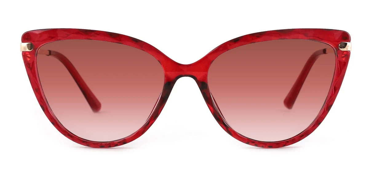 Red Cateye Unique Spring Hinges Eyeglasses | WhereLight