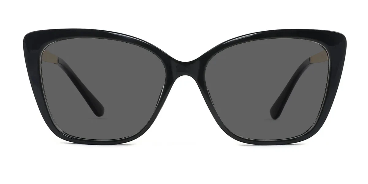 Black Cateye Classic Spring Hinges Custom Engraving Eyeglasses | WhereLight