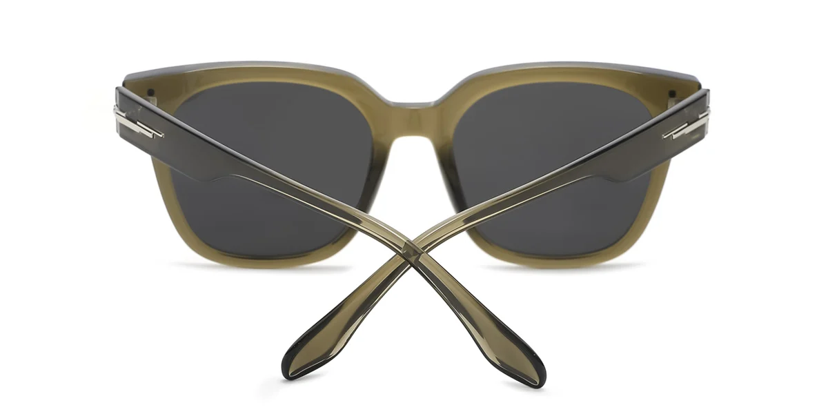 Green Rectangle Gorgeous  Sunglasses | WhereLight