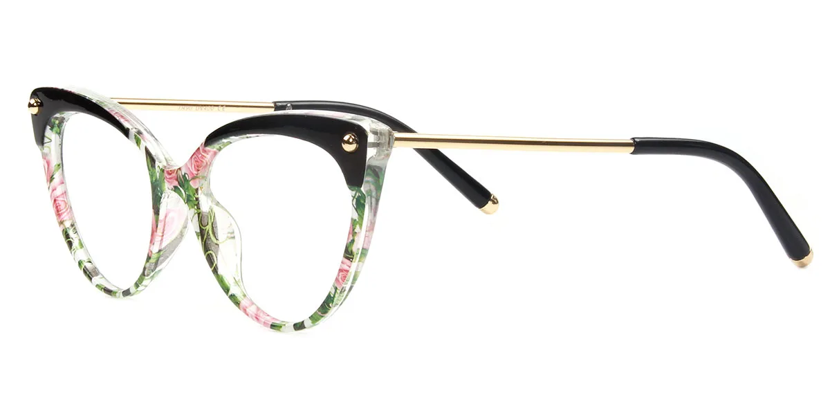 Floral Cateye Unique  Eyeglasses | WhereLight